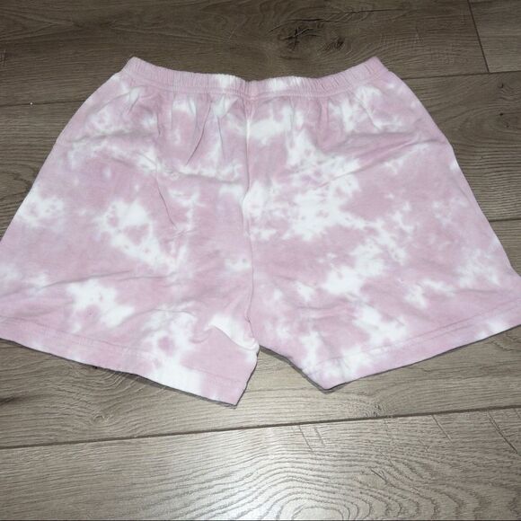 NIP BSR x By Samii Ryan Pink Tie Dye Sensitive Sweat Shorts Size Medium - Picture 2 of 4